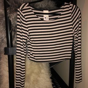Striped cropped top